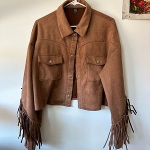 SHEIN jacket with tassels